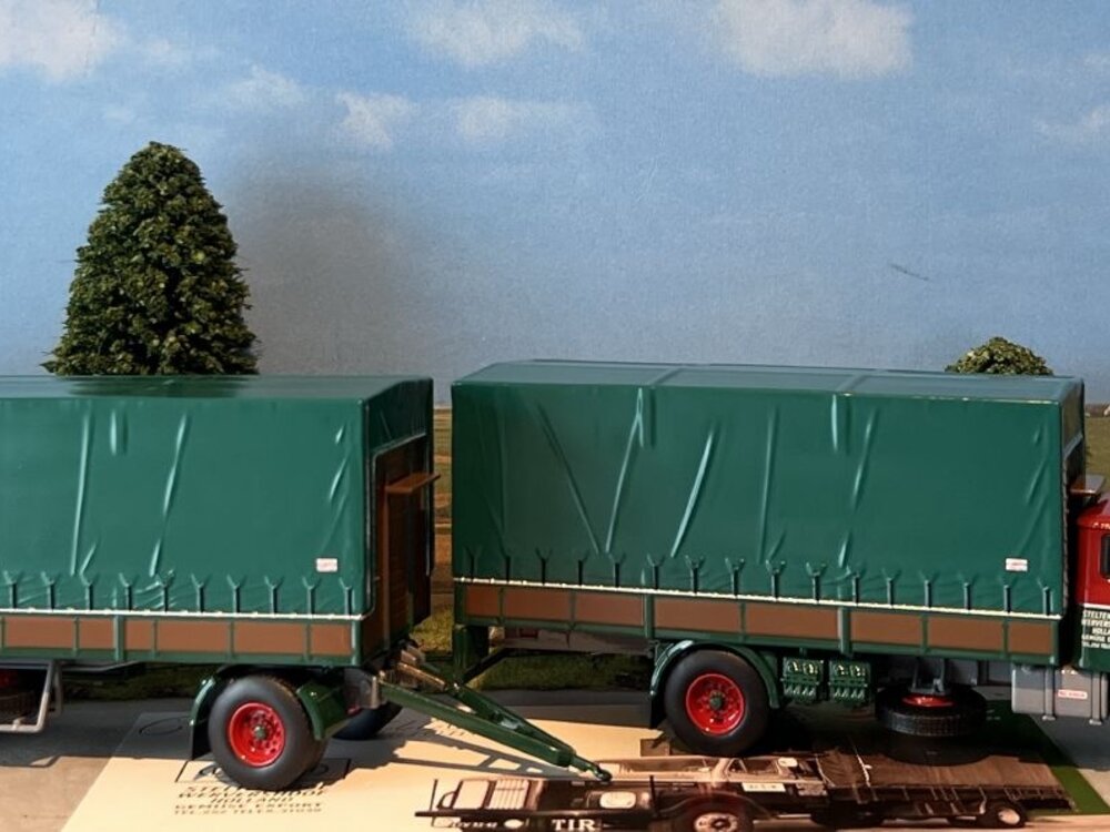 Tekno Scania 110 vabis super rigid truck with 2-axle trailer DSW