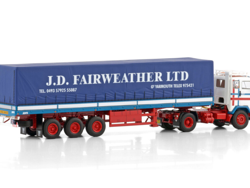 WSI WSI Volvo F89 4x2 met classic 3-as zeilenoplegger FAIRWEATHER
