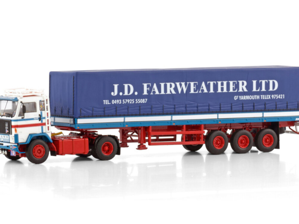 WSI WSI Volvo F89 4x2 met classic 3-as zeilenoplegger FAIRWEATHER