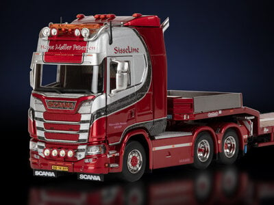 IMC IMC Scania S High roof 6x4 with Nooteboom MCOS 4-axle semi lowloader HEJNE MOLLER PEDERSEN