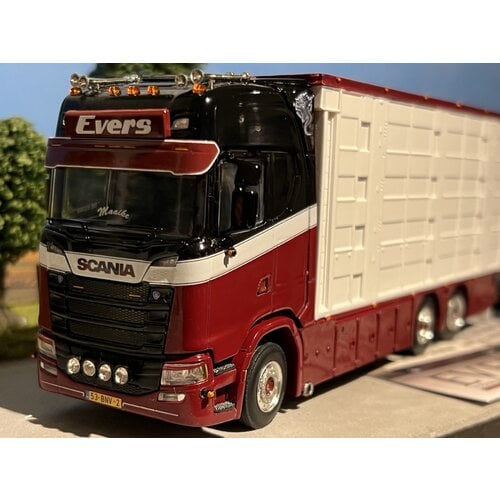 WSI WSI Scania S highline 6x2 tag axle livestock combi EVERS