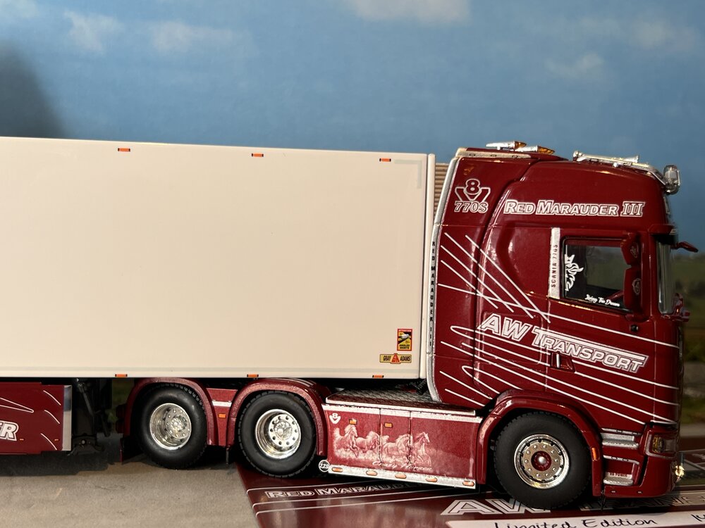 WSI WSI Scania S770 6x2 with 3-axle reefer trailer AW TRANSPORT JEDBURGH SCOTLAND