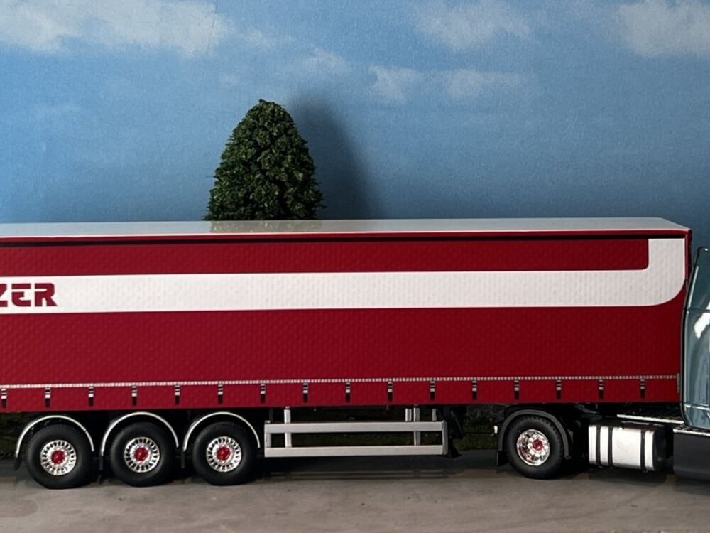 Tekno Tekno Scania NG R-serie Highline with curtainside trailer (real curtain) PLANZER