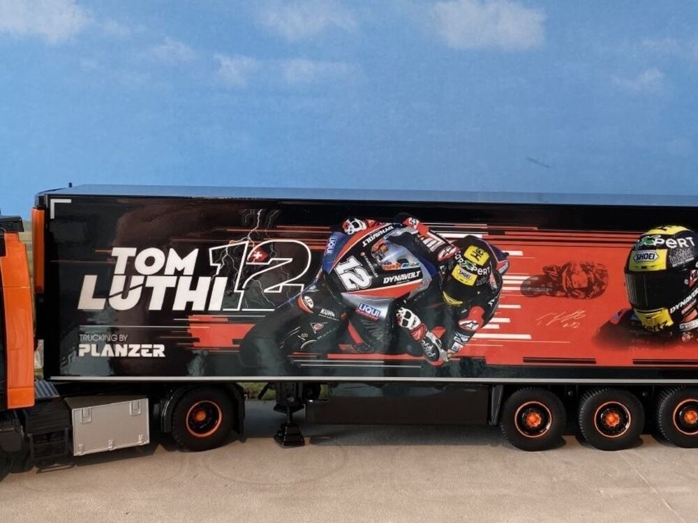 Tekno Tekno Volvo FH03 Globe trotter with 3-axle refrigerated trailer PLANZER "Tom Luthi"