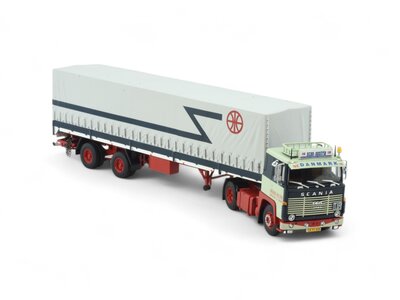 Tekno Tekno Scania 140 4x2 met klassieke huiftrailer MOGENS NIELSEN