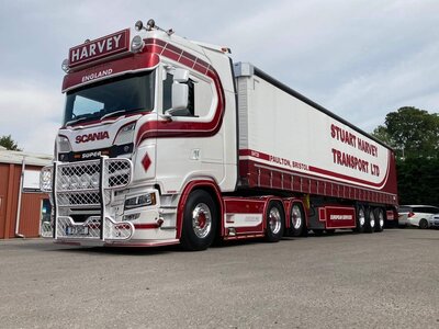 Tekno Tekno Scania Next Gen S-Highline with 3-axle curtainside trailer STUART HARVEY TRANSPORT