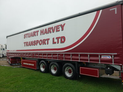 Tekno Tekno Scania Next Gen S-Highline with 3-axle curtainside trailer STUART HARVEY TRANSPORT