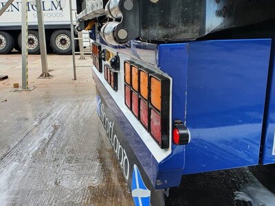 WSI WSI DAF 106XF 6x2 with 3-axle Schmitz reefer trailer DENHOLM SEAFOOD Peterhead Scotland