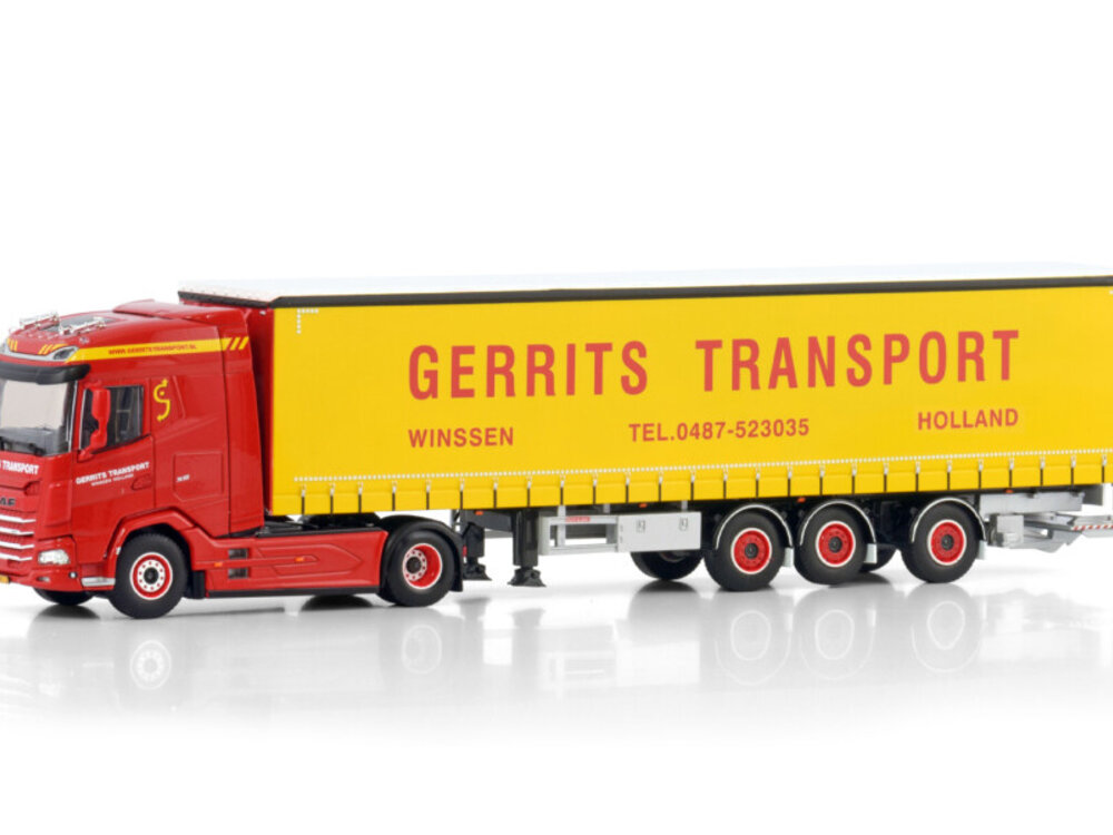 WSI WSI DAF XG 4x2 with 3-axle curtainside trailer GERRITS