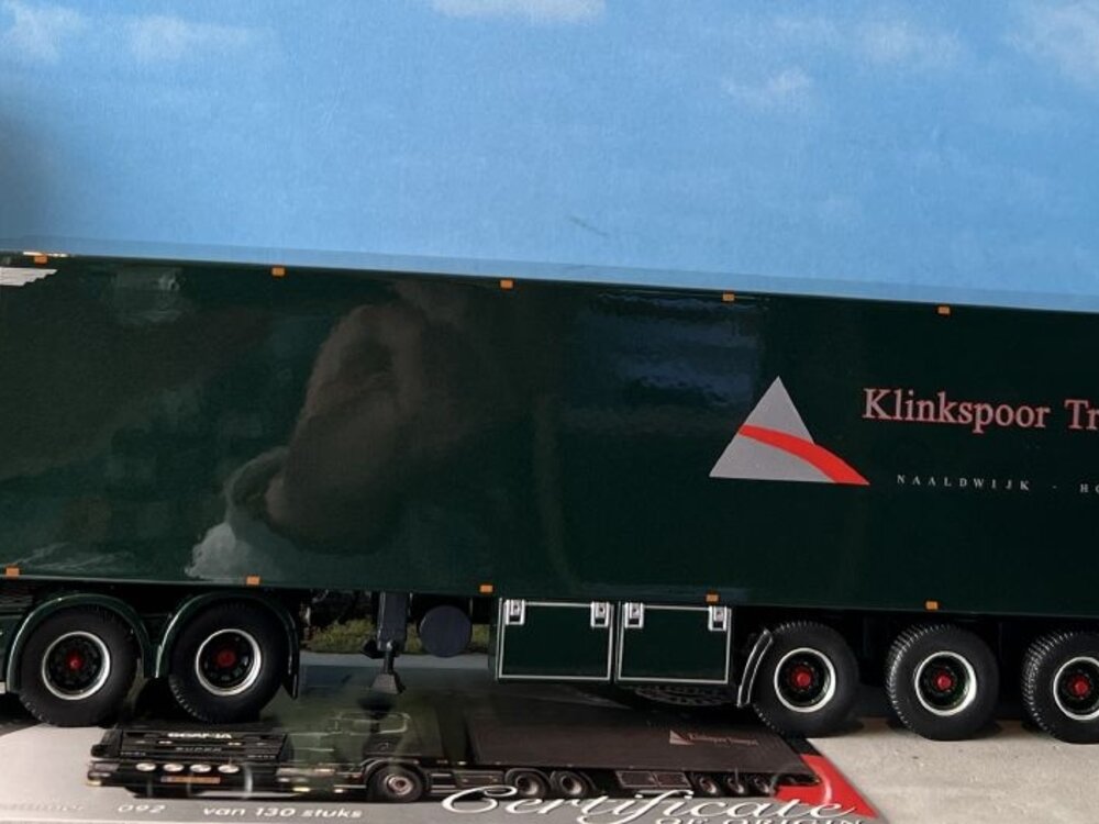 Tekno Tekno Scania 164-480 Topline 6x2 with 3-axle reefer trailer ARNO KLINKSPOOR
