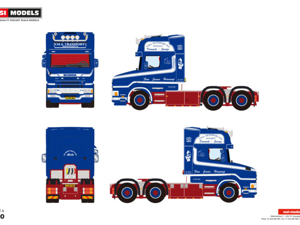 WSI Scania 4-serie Torpedo topline 6x2 FINN JENSEN HINNERUP WSI Scania 4-serie Torpedo topline 6x2 FINN JENSEN HINNERUP