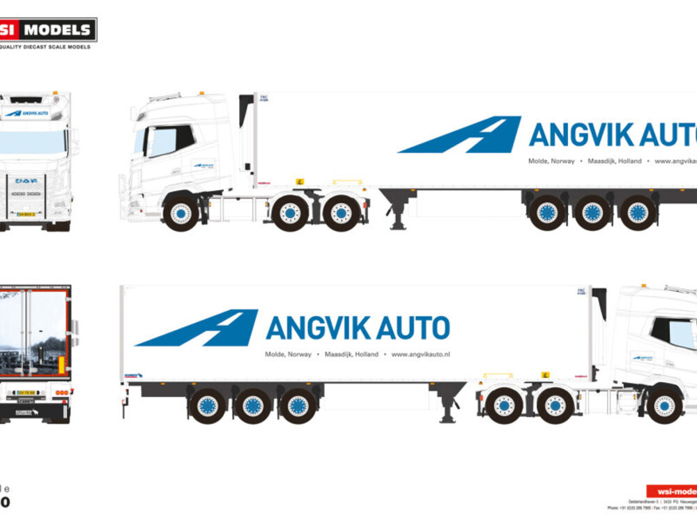 WSI WSI DAF XG+ 6x2 met 3-as koeloplegger ANGVIK AUTO