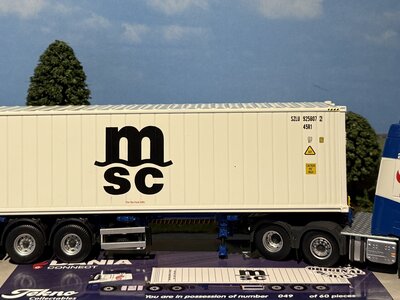 Tekno Tekno Volvo FH05 Globetrotter with 40ft. MSC reefer container DANIA CONNECT