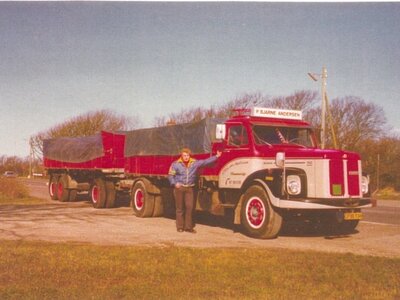 Tekno Scania L76 Vabis rigid truck with trailer P. BJARNE ANDERSEN