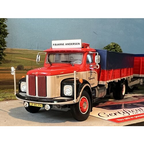 Tekno Scania L76 Vabis rigid truck with trailer P. BJARNE ANDERSEN