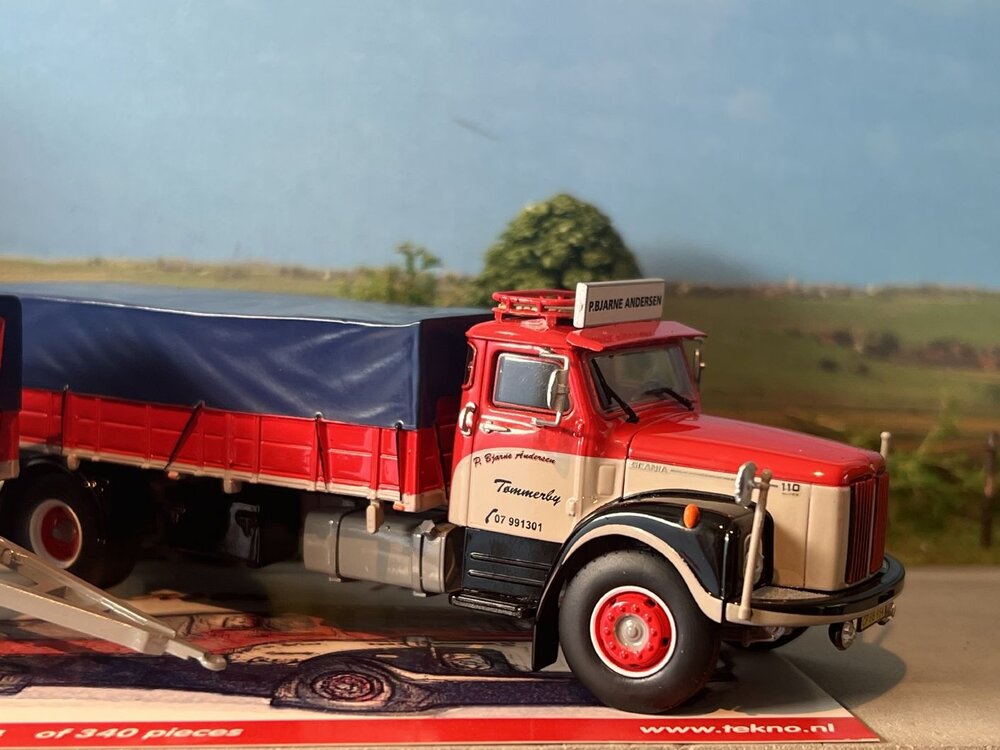 Tekno Scania L76 Vabis rigid truck with trailer P. BJARNE ANDERSEN