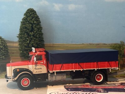 Tekno Scania L76 Vabis dagcabine motorwagen met aanhanger P. BJARNE ANDERSEN
