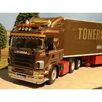 WSI Scania 4 series flat roof 6x2 + 3- axle reefer trailer TONERUD