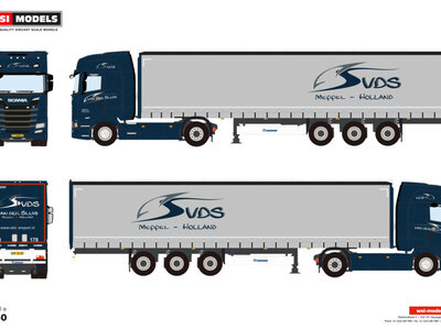 WSI WSI Scania S Highline 4x2 with 3-axle curtainside trailer VAN DER SLUIS TRANSPORT