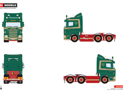 WSI Scania R5 flat roof 6x2 LEMMENS - Miniatuurshop.com