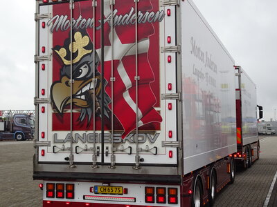 Tekno Tekno Scania S-Serie Nextgen Highline Rigid truck with 3-axle trailer MORTEN ANDERSEN