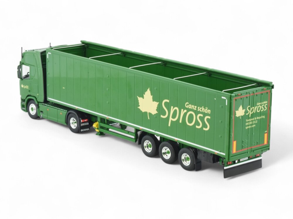 Tekno Tekno Scania Next Gen R450 Highline with 3-axle walkingfloor trailer SPROSS