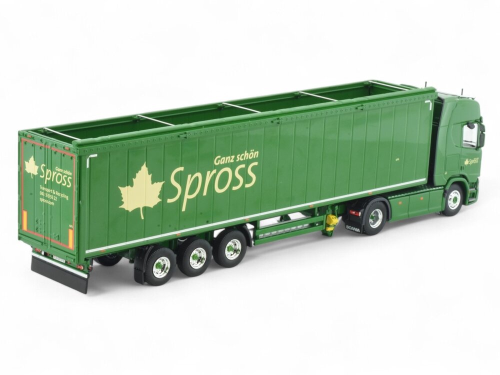 Tekno Tekno Scania Next Gen R450 Highline with 3-axle walkingfloor trailer SPROSS