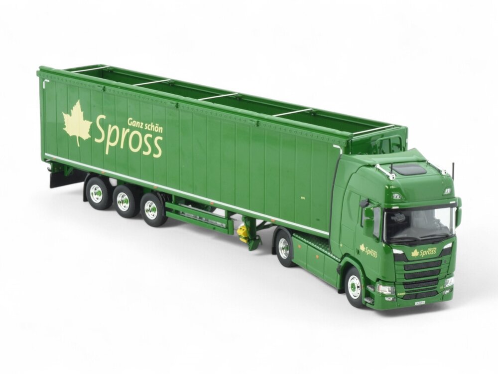 Tekno Tekno Scania Next Gen R450 Highline with 3-axle walkingfloor trailer SPROSS