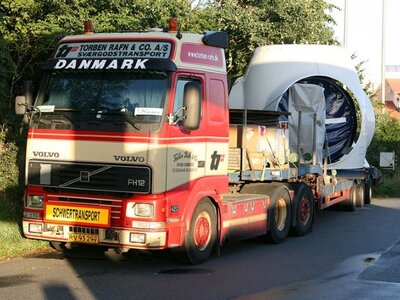 Tekno Tekno Volvo FH12 6x2 with 3-axle low loader TORBEN RAFN