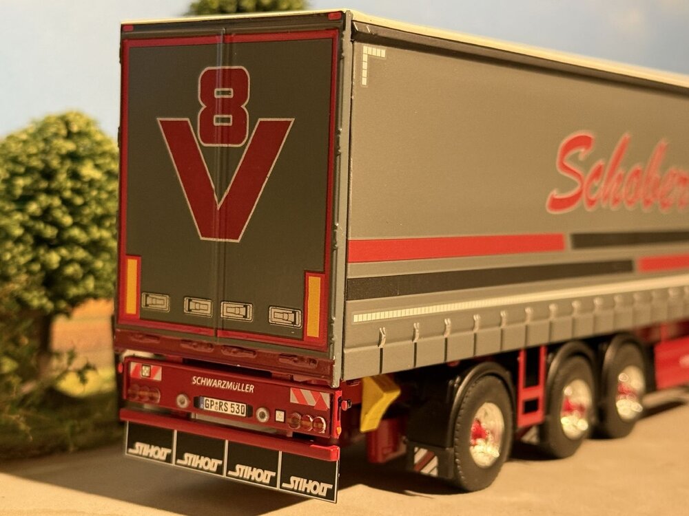 WSI WSI Scania S Normal 4x2 with 3-axle curtainside trailer SCHOBER