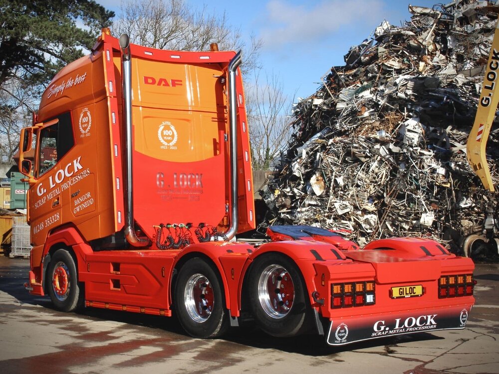 WSI WSI DAF XG+ 6X2 with 3-axle tipper trailer G-LOCK METAL PROCESSORS NORTH WALES