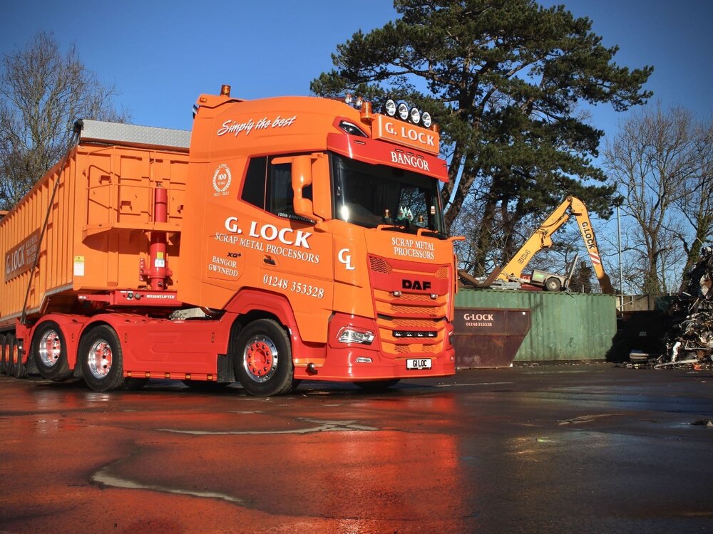 WSI WSI DAF XG+ 6X2 with 3-axle tipper trailer G-LOCK METAL PROCESSORS NORTH WALES