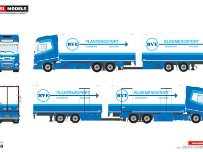 WSI WSI DAF XG 6x2 rigid reefertruck with 2-axle reefertrailer RVE PLANTENEXPORT