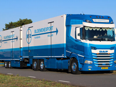 WSI WSI DAF XG 6x2 rigid reefertruck with 2-axle reefertrailer RVE PLANTENEXPORT