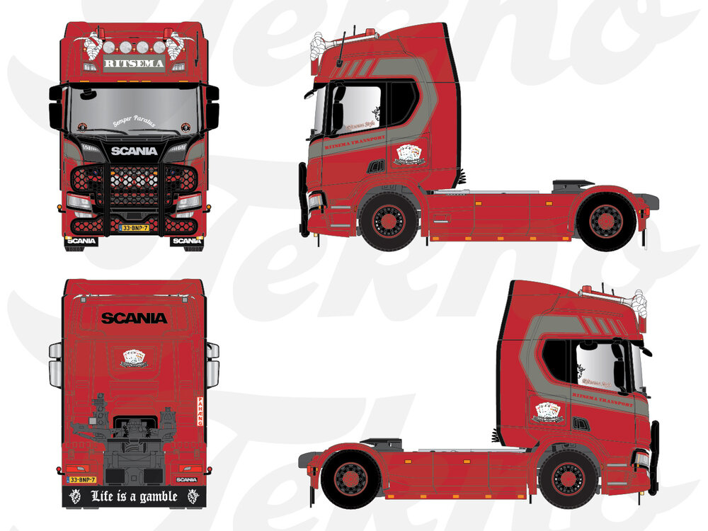 Tekno Tekno Scania R-Serie Next Gen Highline 4x2 truck RITSEMA