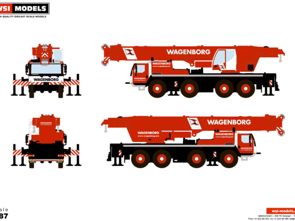 WSI WSI Liebherr LTM 1120-4.1 Mobile crane  WAGENBORG NETLIFT / Scale 1:87
