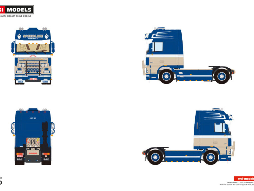 WSI DAF XF Super Space Cab 4x2 SPEEDLINE - Miniatuurshop.com WSI DAF XF Super Space Cab 4x2 SPEEDLINE - Miniatuurshop.com