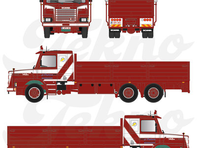 Tekno Tekno Scania 142 Torpedo riged truck PEETERS
