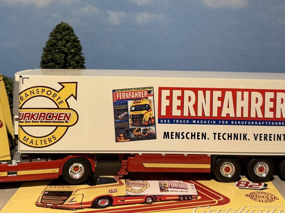 Tekno Tekno Volvo FH05 Globetrotter XL with 3-axle reefer trailer ZURKIRCHEN FERNFAHRER