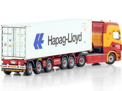 WSI WSI Scania S Highline 4x2 with 5-axle 2 connect combi oplegger + 40ft. reefer container HENK VLOT TRANSPORT