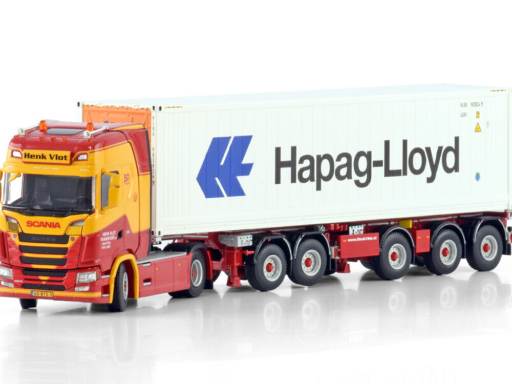 WSI WSI Scania S Highline 4x2 met 5-assige 2 connect combi oplegger + 40ft. koelcontainer HENK VLOT TRANSPORT