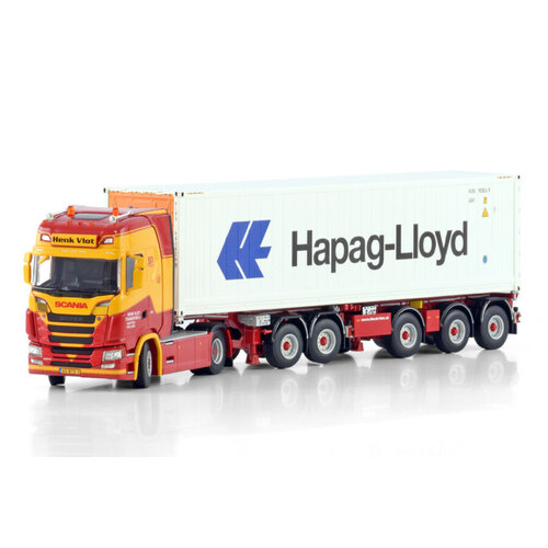 WSI WSI Scania S Highline 4x2 with 5-axle 2 connect combi oplegger + 40ft. reefer container HENK VLOT TRANSPORT