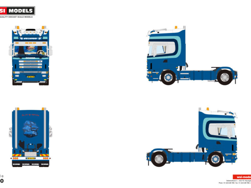 3） WSI GOYVAERTS SCANIA R5 TOPLINE 4X2 01-1052 1/50 箱難