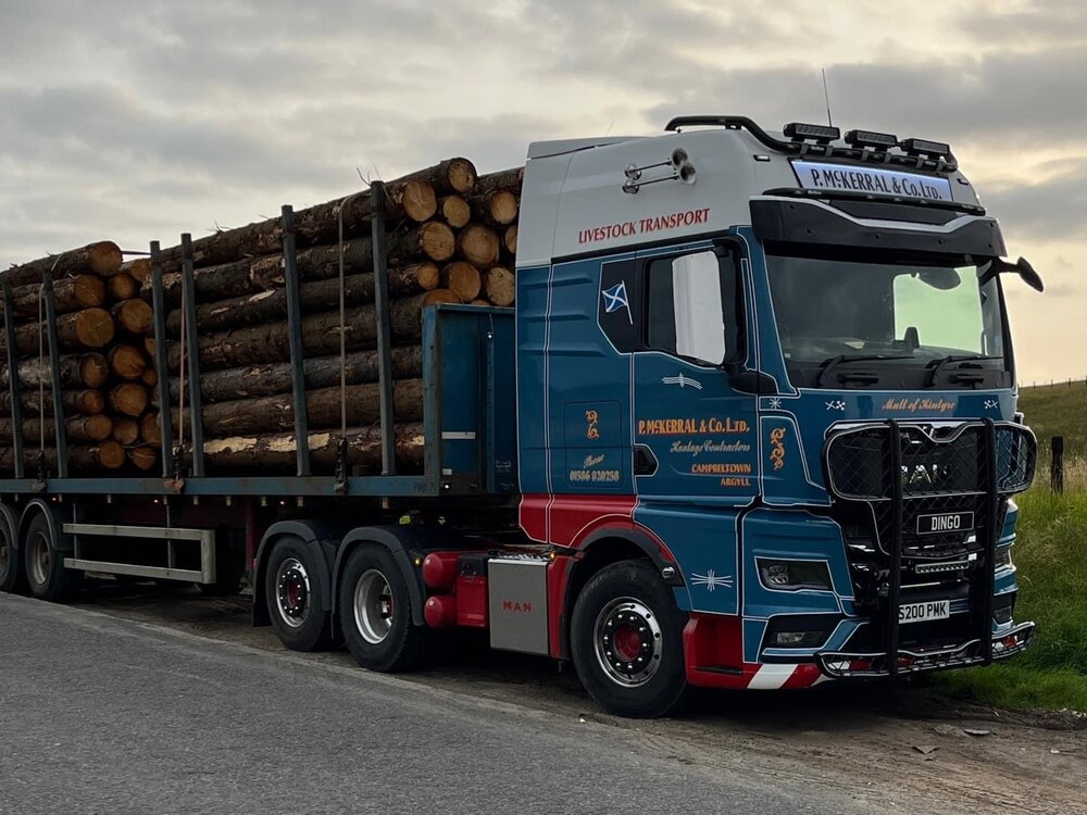 Tekno Tekno MAN GM 6x2 with 3-axle flatbed trailer MCKERRAL