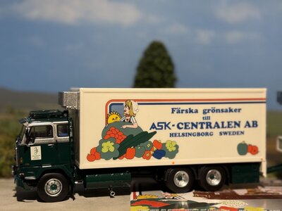 Tekno Tekno Volvo F89 6x2 motorwagen met 2-assige schamelaanhanger BÖRJE JÖNSSON