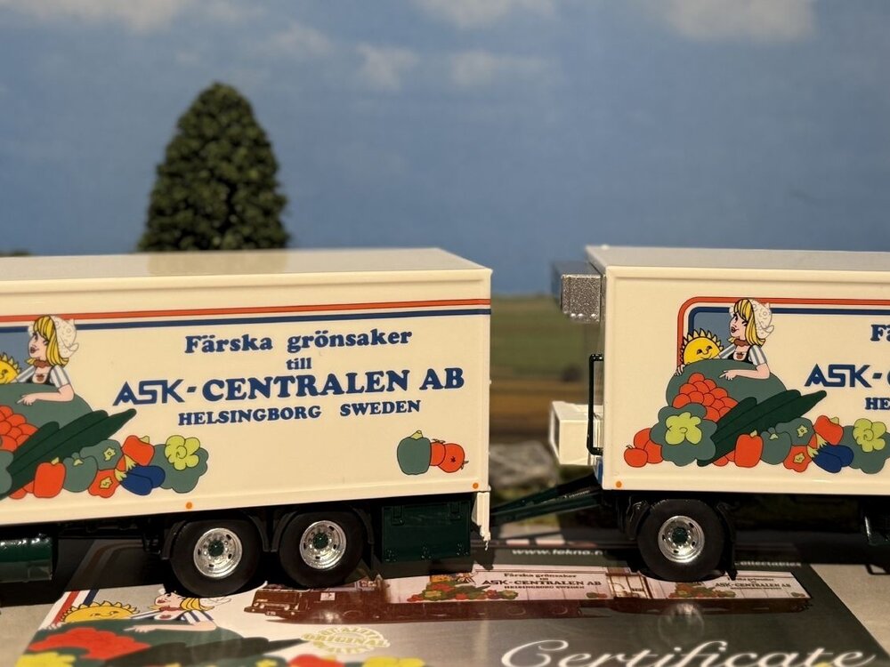 Tekno Tekno Volvo F89 6x2 motorwagen met 2-assige schamelaanhanger BÖRJE JÖNSSON