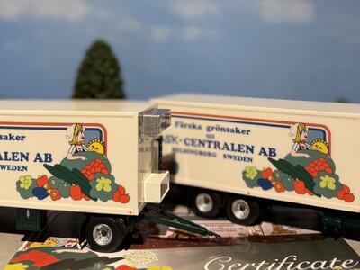 Tekno Tekno Volvo F89 6x2 rigid truck with 2-axle reefer trailer BÖRJE JÖNSSON