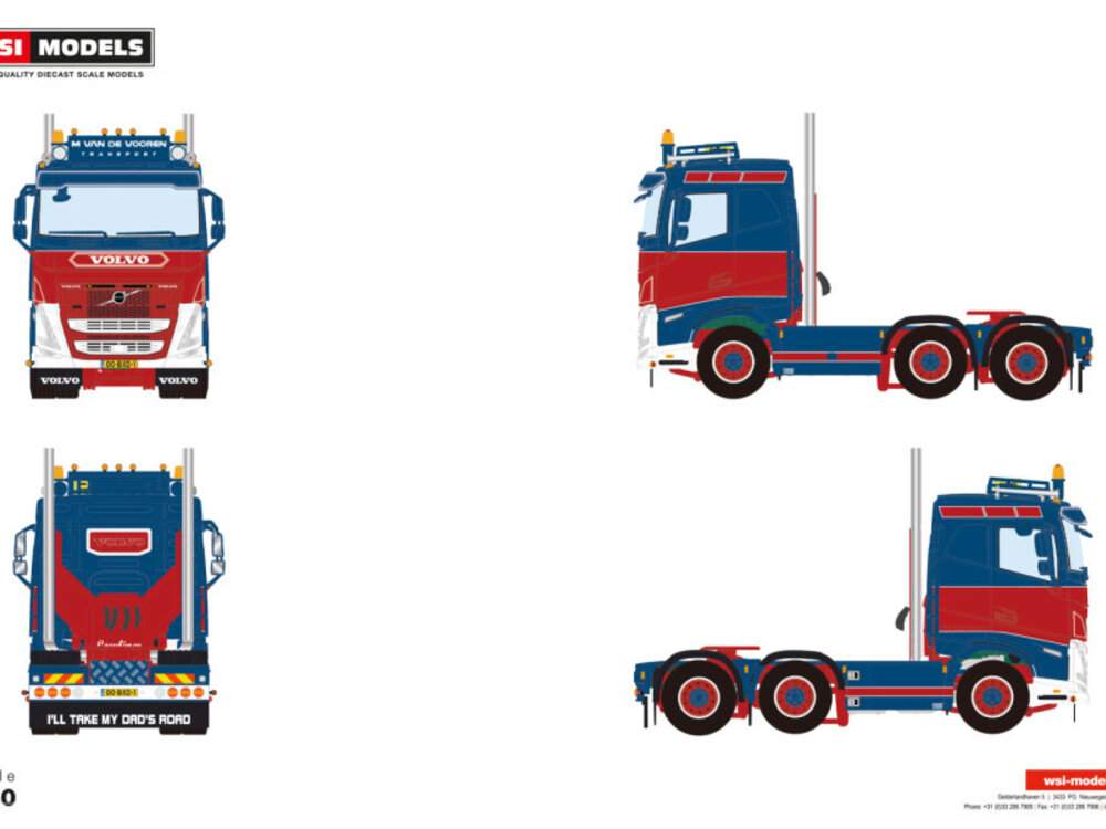 WSI WSI Volvo FH5 sleeper cab 6x2 twin steer M. VAN DE VOOREN TRANSPORT