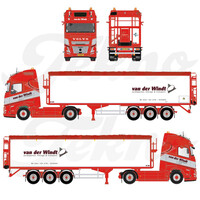 Tekno Volvo FH Aero Globetotter XL met van der Peet onderlosser VAN DER WINDT