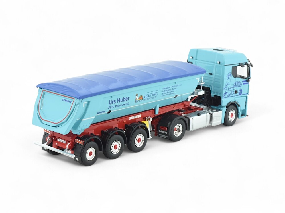 Tekno Tekno MAN TGX GM with 3-axle tipper trailer URS HUBER